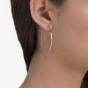 LANA LARGE FLAT UPSIDE DOWN HOOPS *NEW*